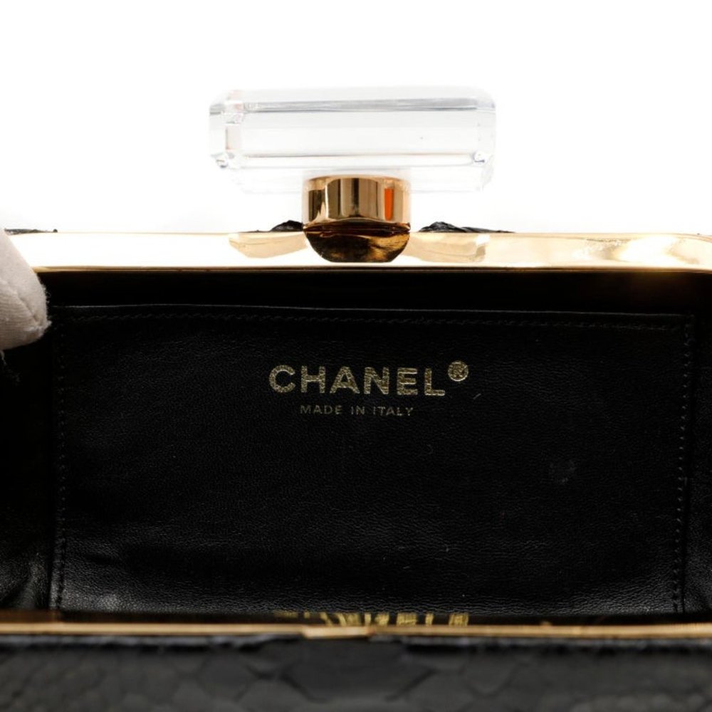 Chanel Black Python Clutch - Picture 2 of 6